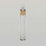 1/3 oz (10ml) Deluxe Round Clear Glass Bottle (Heavy Base Bottom) with Serum Droppers