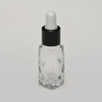 1/4 oz (7.5ml) Diamond-Shape Clear Glass Bottle with Serum Droppers