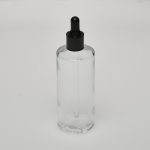 4 oz (120ml) Cylinder Clear Glass Bottle with Serum Droppers