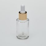 1 oz (30ml) Clear Cylinder Glass Bottle with Serum Droppers