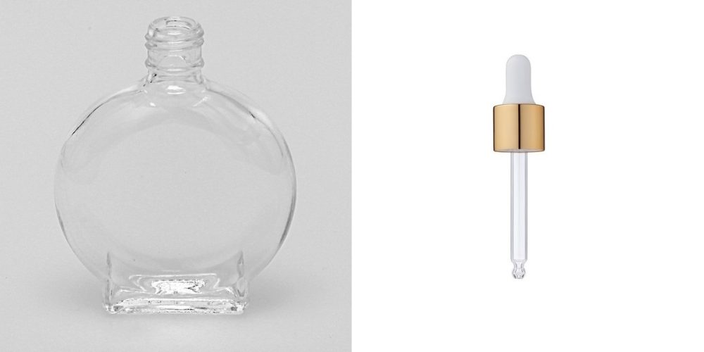 1 oz (30ml) Deluxe Watch-Style Clear Glass Bottle with Serum Droppers - Image 4