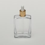4 oz (120ml) Square Clear Glass Bottle with Serum Droppers