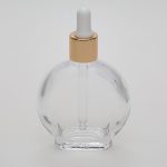 1.7 oz (50ml) Watch-Shaped Clear Glass Bottle with Serum Droppers