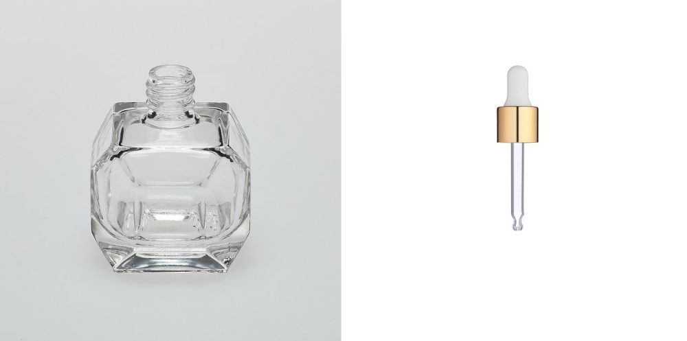 2 oz (60ml) Super Deluxe Globe-Cut Clear Glass Bottle (Heavy Base Bottom) with Serum Droppers - Image 4